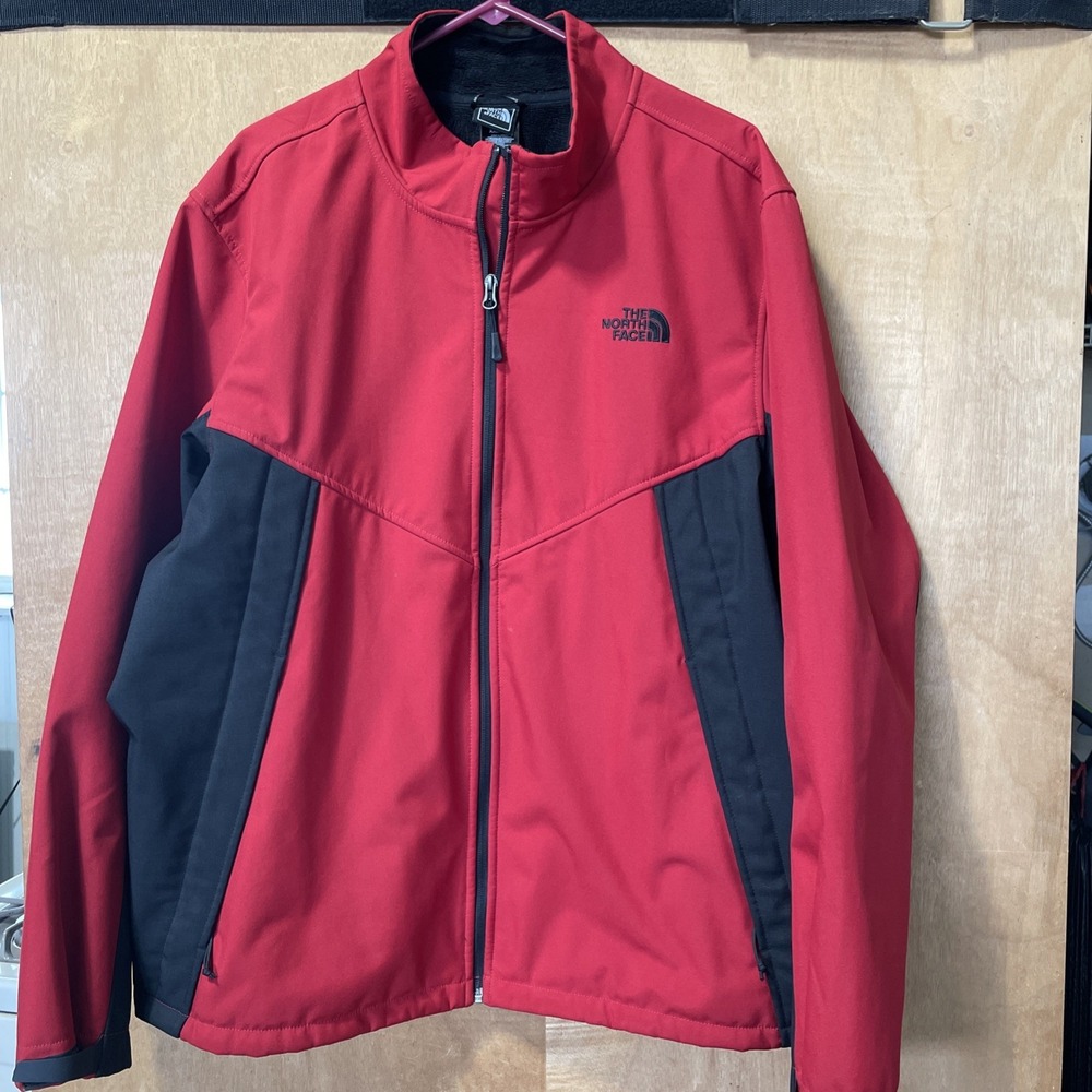 The North Face Men's‎ XXL Full Zip Lined Jacket Red and Black Polyester Blend